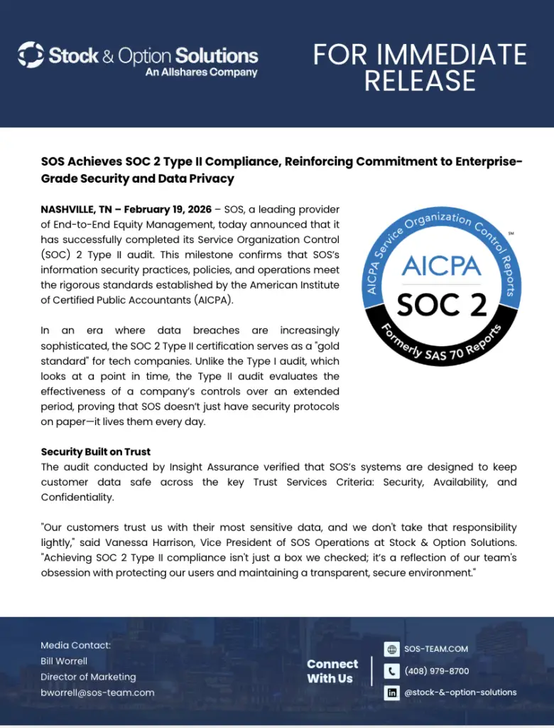 SOC-II Press Release